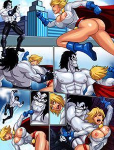 Super-heroínas contra o vilão Kiss